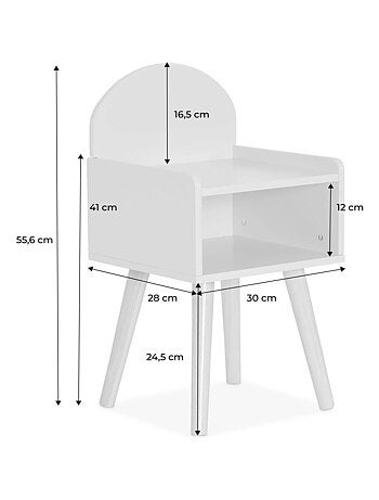 Table de chevet chambre enfant décor bois Nephos