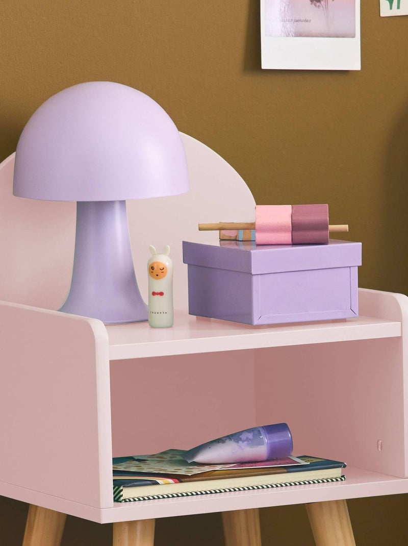 Table de chevet chambre enfant décor bois Nephos Rose - Kiabi