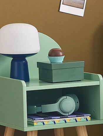 Table de chevet chambre enfant décor bois Nephos