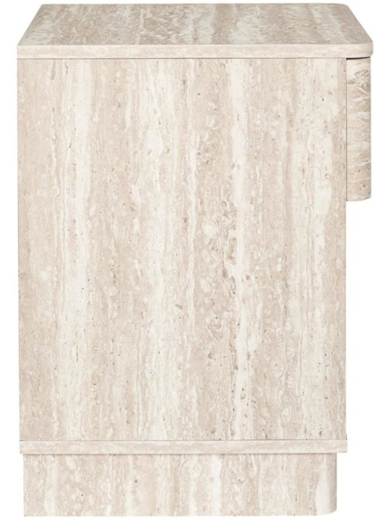 Table de chevet contemporaine 1 tiroir coloris beige Beige - Kiabi