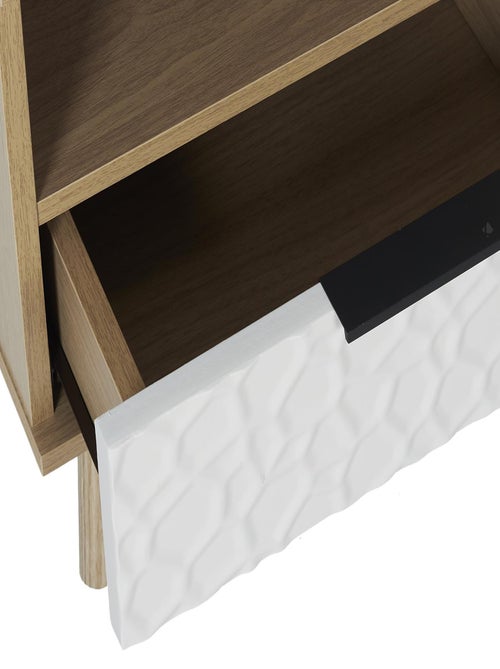 Table de chevet en bois à niche et tiroir collection SVEN - Kiabi Table de chevet en bois à niche et tiroir collection SVEN - Kiabi