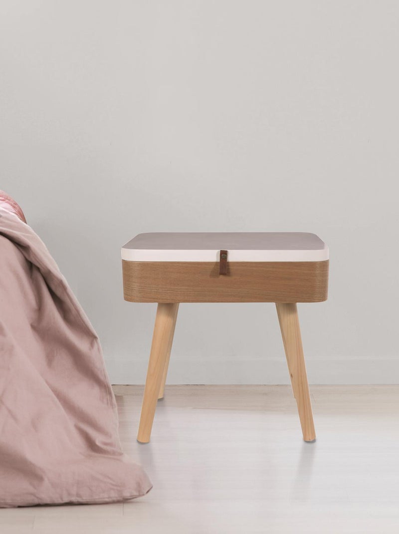 Table de chevet en bois à tiroir collection ELIN Marron - Kiabi