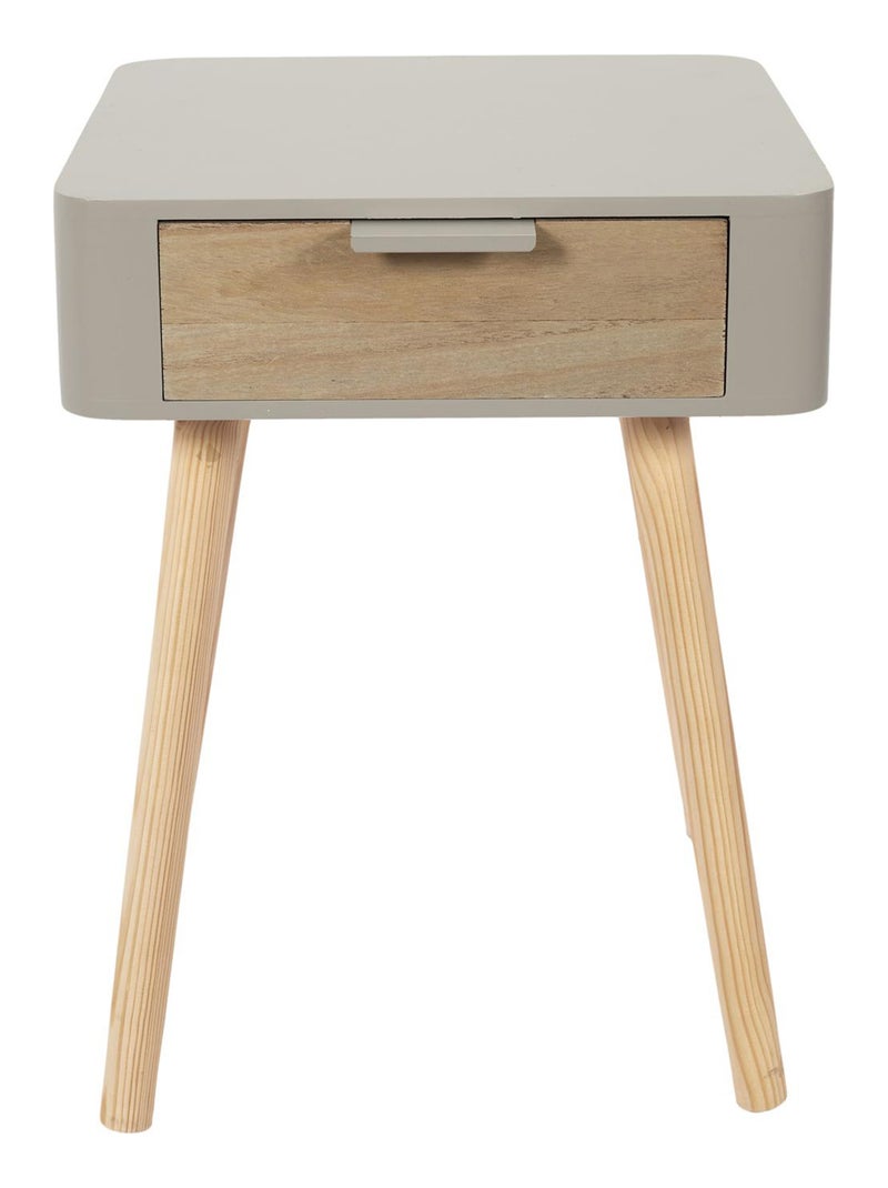 Table de chevet en bois collection SHIREL Gris taupe - Kiabi