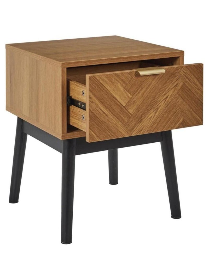 Table de chevet en bois FELIX Marron - Kiabi