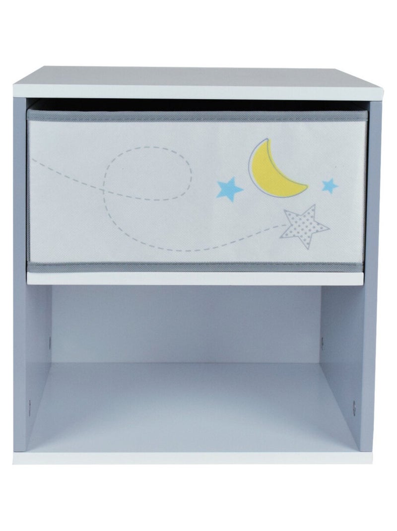 Table de chevet en bois Theme Espace Bleu - Kiabi