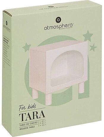 Table de chevet enfant 1 niche organique en pin tara