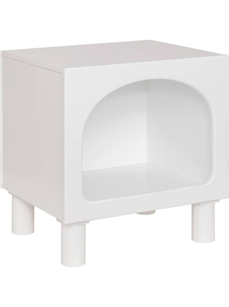 Table de chevet enfant 1 niche organique en pin tara Blanc - Kiabi