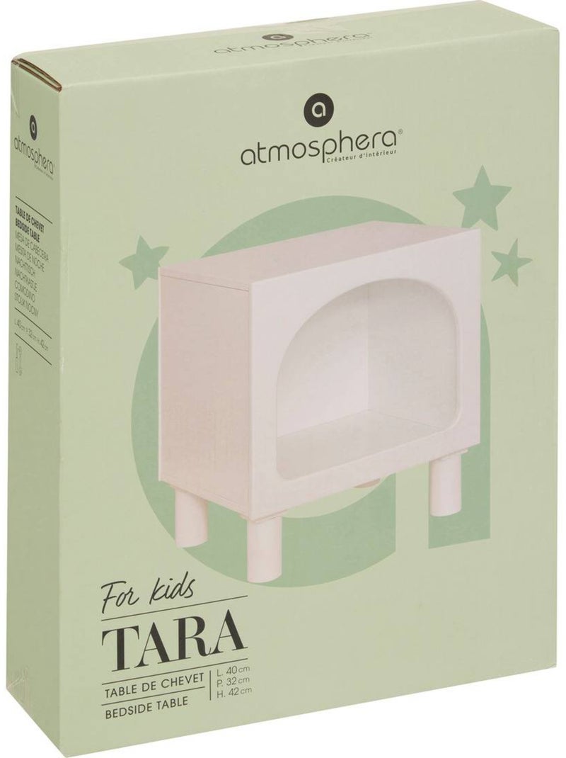 Table de chevet enfant 1 niche organique en pin tara Blanc - Kiabi