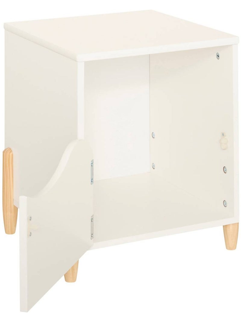 Table de chevet enfant 1 porte douceur Blanc - Kiabi