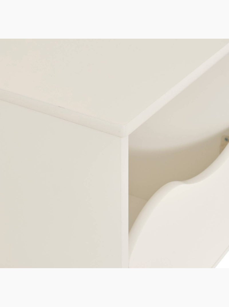 Table de chevet enfant 1 porte douceur Blanc - Kiabi