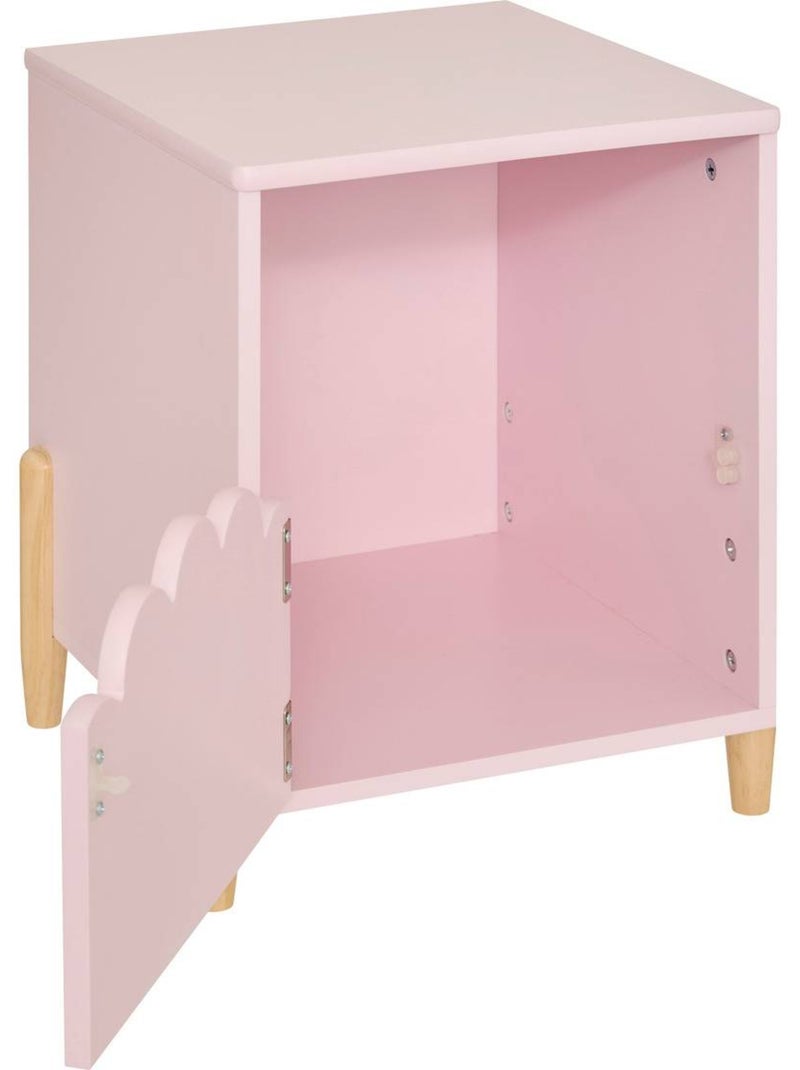 Table de chevet enfant 1 porte douceur Rose - Kiabi
