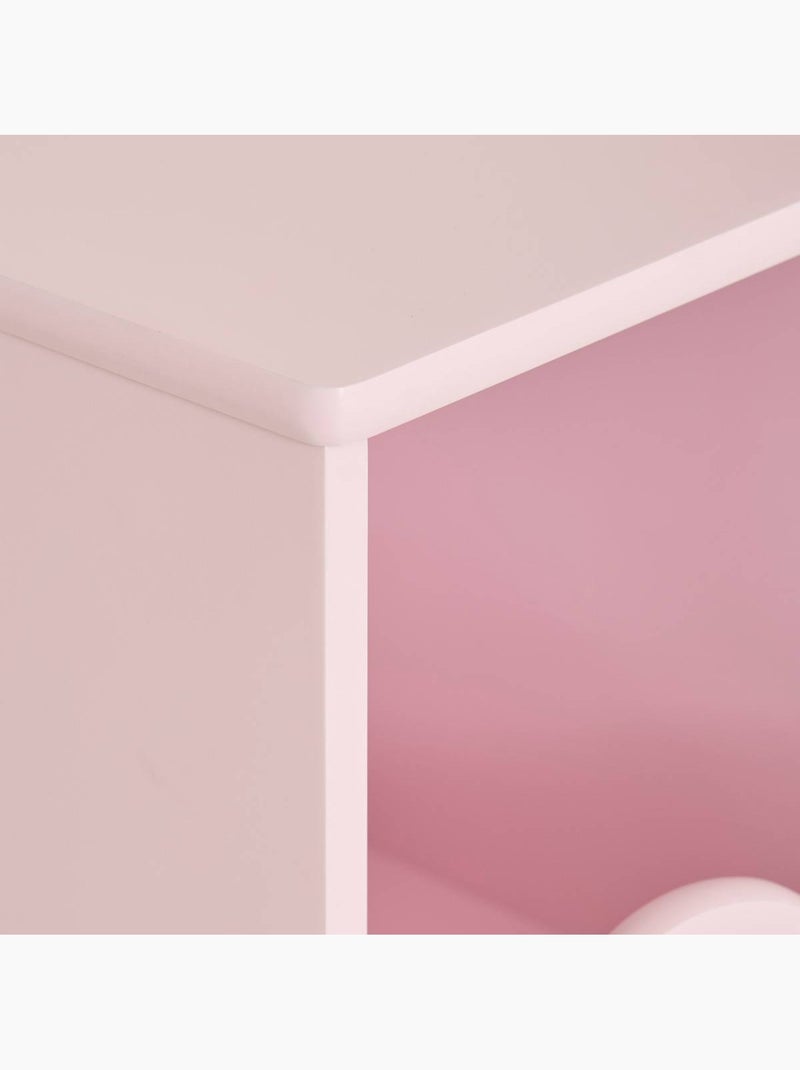 Table de chevet enfant 1 porte douceur Rose - Kiabi