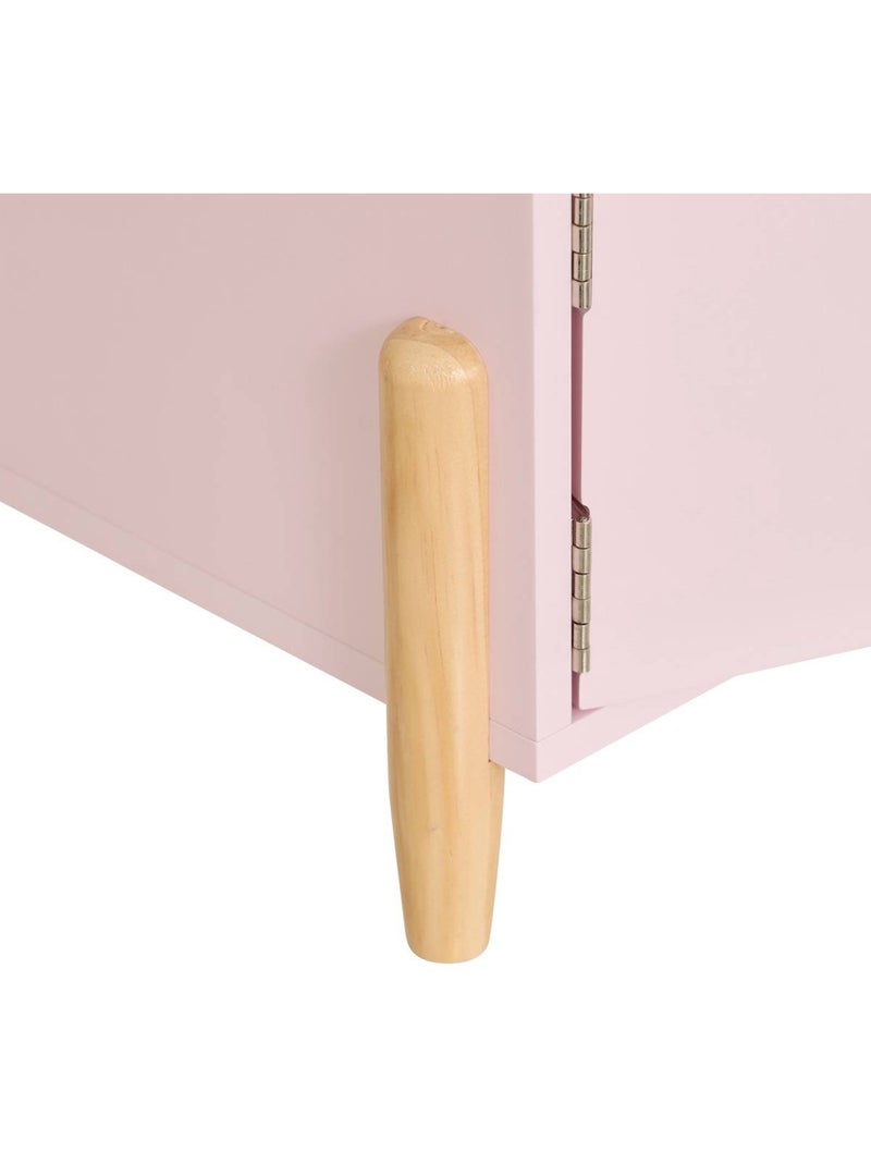 Table de chevet enfant 1 porte douceur Rose - Kiabi
