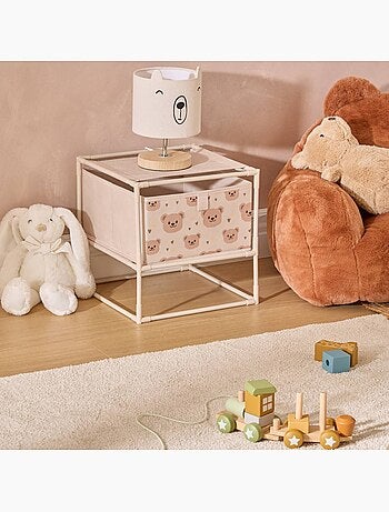 Table de chevet enfant 1 tiroir ourson tissa