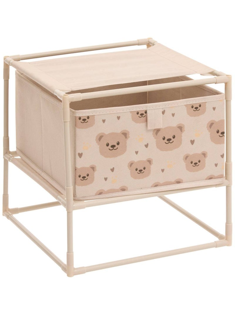 Table de chevet enfant 1 tiroir ourson tissa Beige - Kiabi