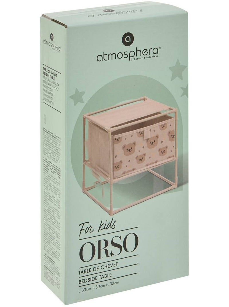 Table de chevet enfant 1 tiroir ourson tissa Beige - Kiabi