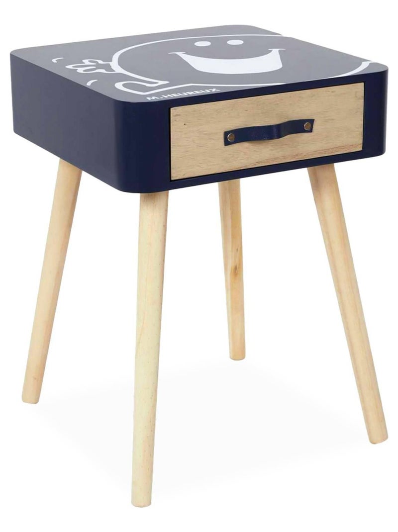 Table de chevet enfant collection Monsieur/Madame, Monsieur Heureux Marceau Bleu marine - Kiabi