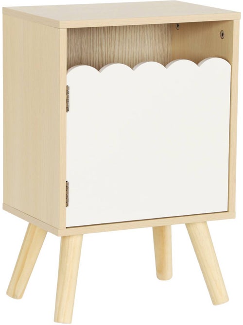 Table de chevet enfant décor bois 1 porte Azur - Kiabi Table de chevet enfant décor bois 1 porte Azur - Kiabi