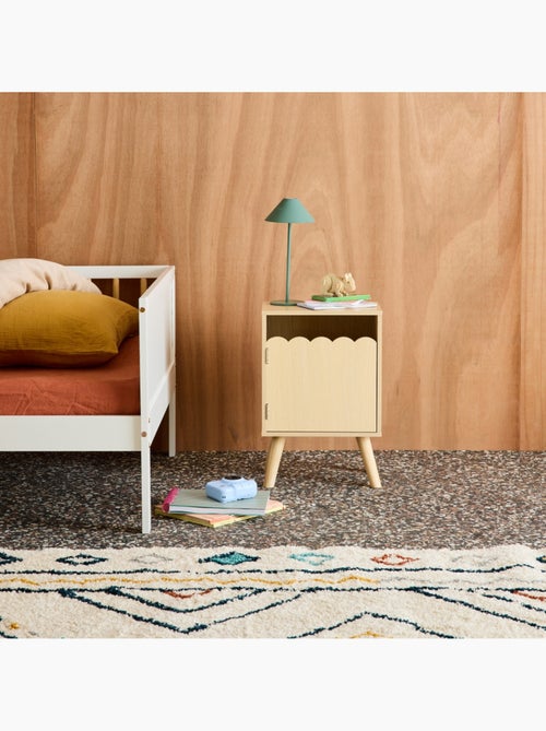 Table de chevet enfant décor bois 1 porte Azur - Kiabi