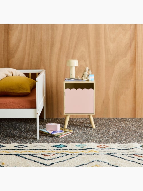 Table de chevet enfant décor bois 1 porte Azur - Kiabi Table de chevet enfant décor bois 1 porte Azur - Kiabi