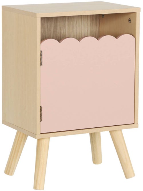 Table de chevet enfant décor bois 1 porte Azur - Kiabi Table de chevet enfant décor bois 1 porte Azur - Kiabi