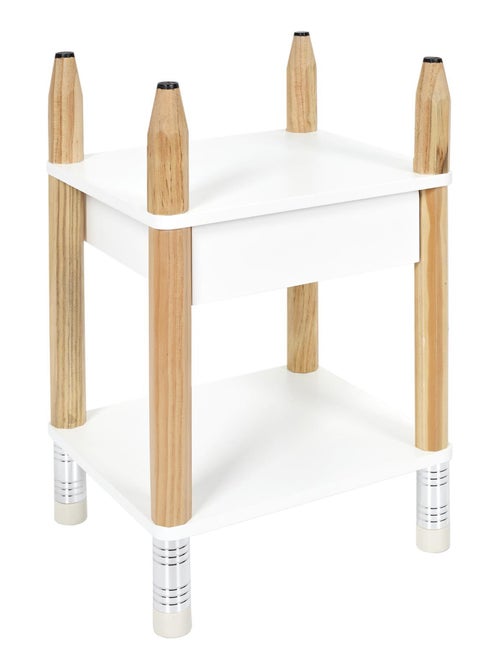 Table de chevet enfant en bois collection CRAYON - Kiabi