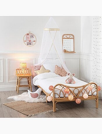 Table de chevet enfant en rotin colette