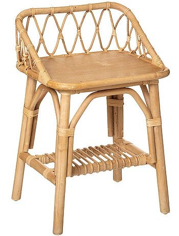 Table de chevet enfant en rotin colette