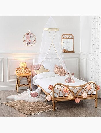 Table de chevet enfant en rotin colette