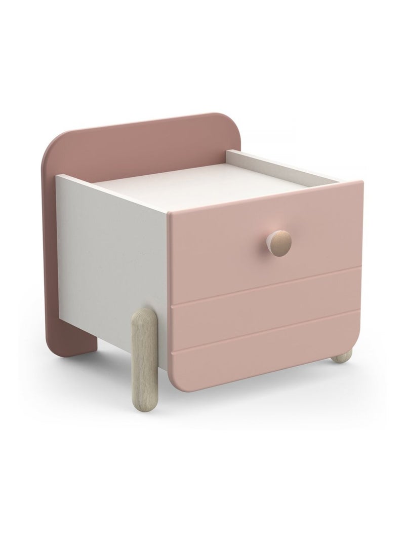 Table de chevet enfant "Jade" - 1 tiroir - Rose Rose - Kiabi