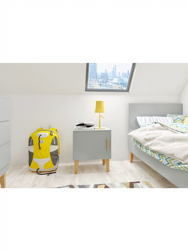 Table de Chevet Enfant Kubi Gris - Kiabi