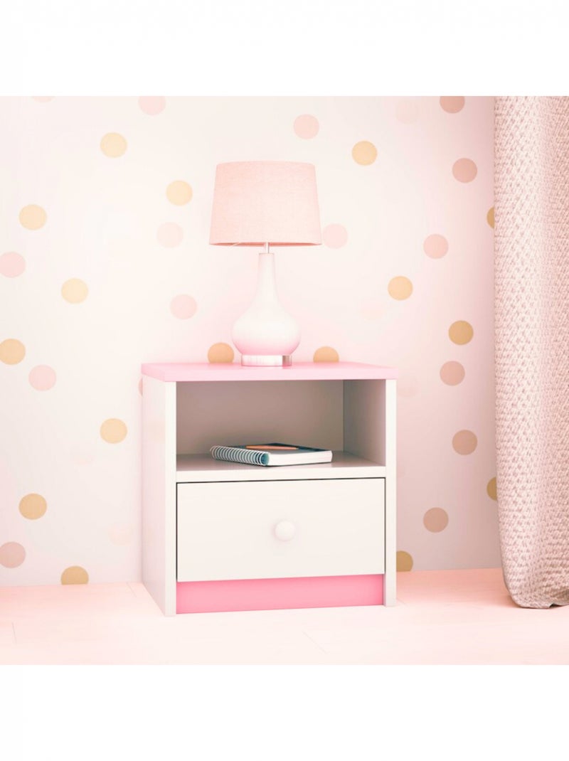 Table de Chevet Enfant Rose clair - Kiabi