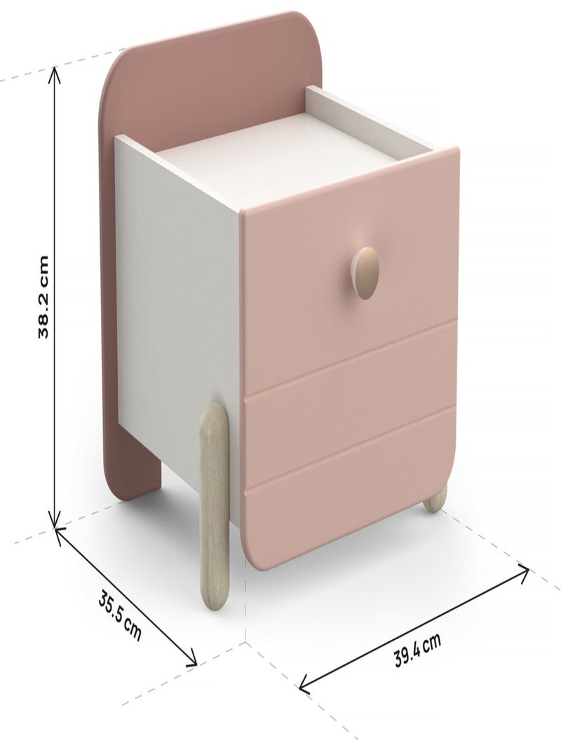 Table de chevet enfant Rose - Kiabi
