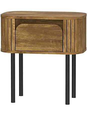 Table de chevet heritage 1 tiroir avec pieds en métal