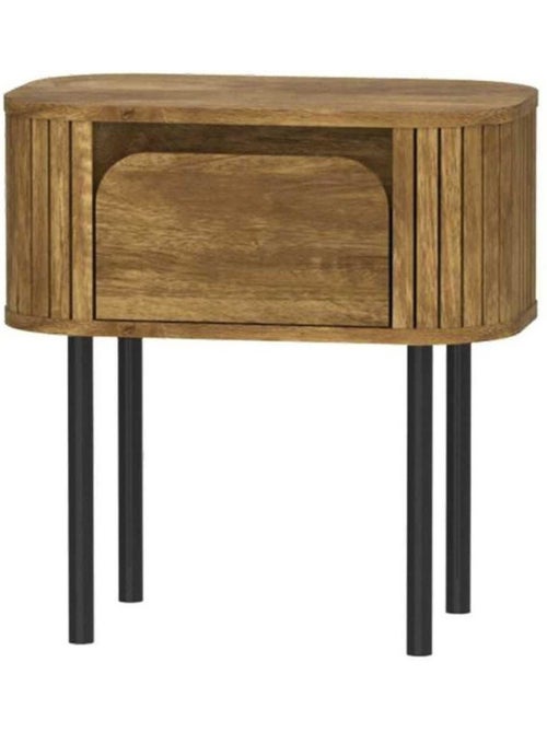 Table de chevet heritage 1 tiroir avec pieds en métal - Kiabi