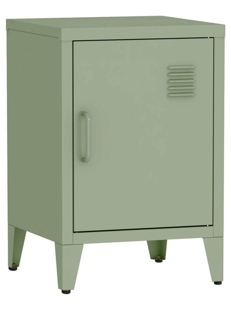 Table de chevet industrielle 1 porte Soho Vert - Kiabi
