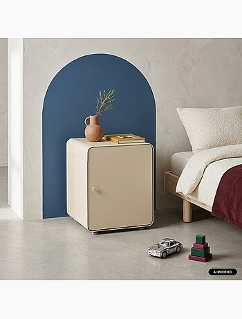 Table de chevet industrielle acier 1 porte tribeca