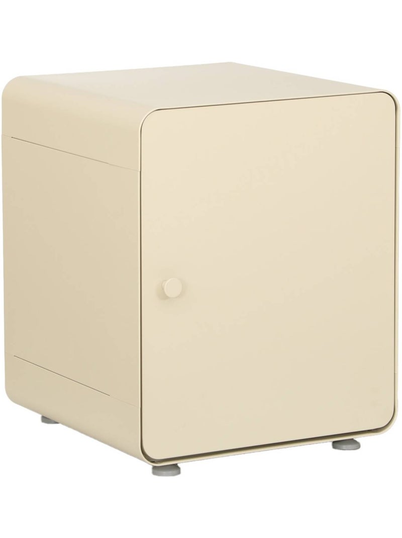 Table de chevet industrielle acier 1 porte tribeca Beige - Kiabi