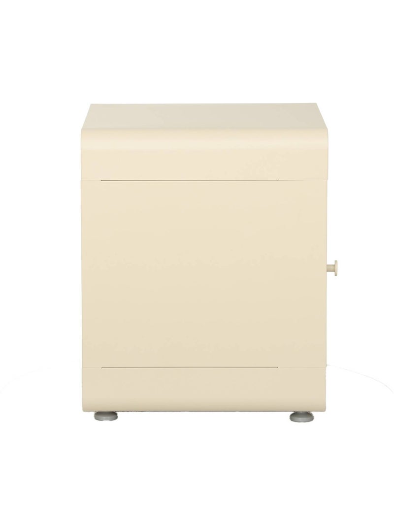 Table de chevet industrielle acier 1 porte tribeca Beige - Kiabi