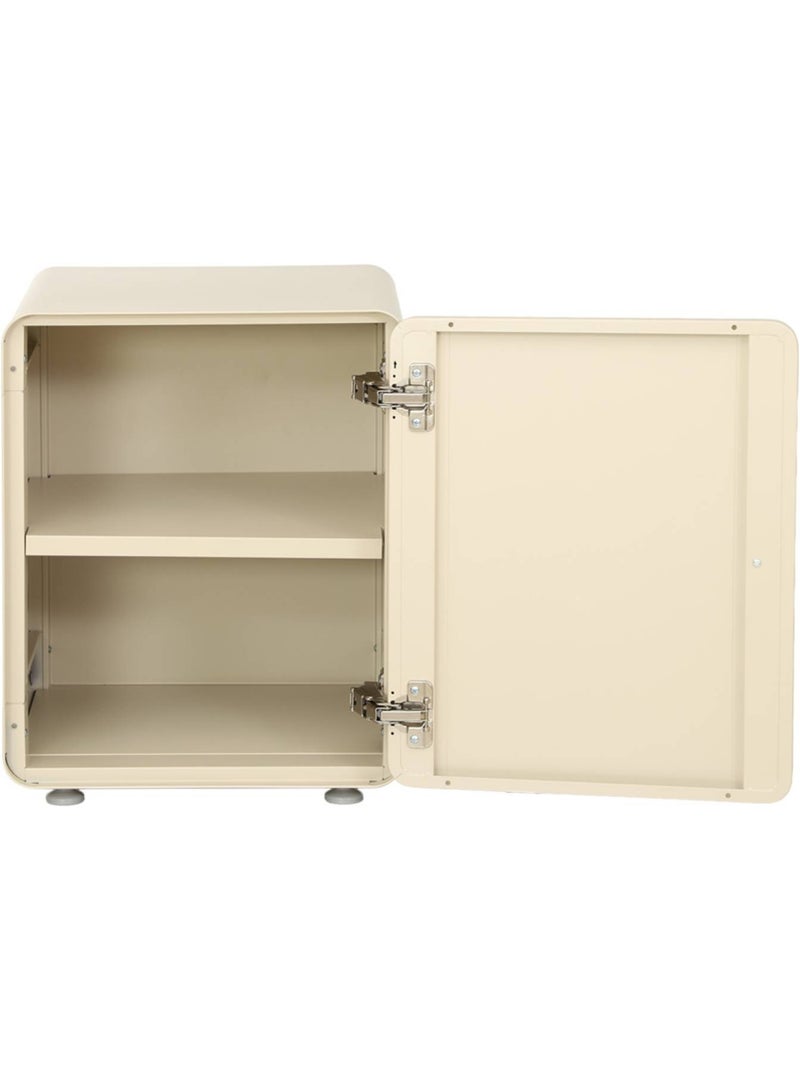 Table de chevet industrielle acier 1 porte tribeca Beige - Kiabi