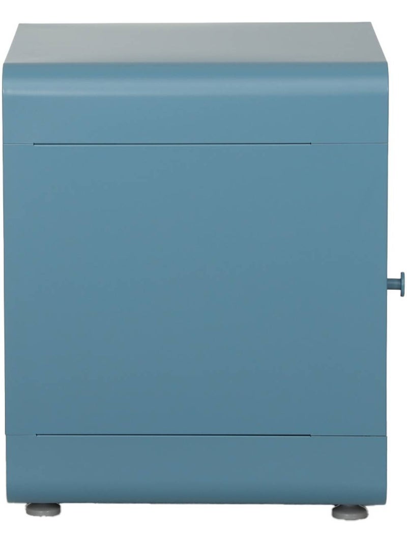 Table de chevet industrielle acier 1 porte tribeca Bleu - Kiabi