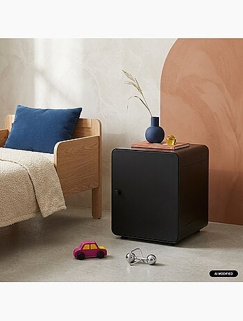 Table de chevet industrielle acier 1 porte tribeca