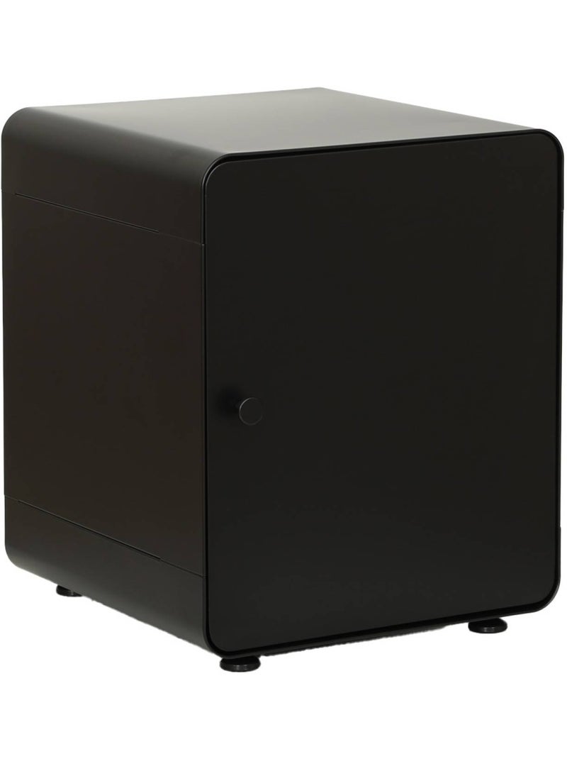 Table de chevet industrielle acier 1 porte tribeca Noir - Kiabi