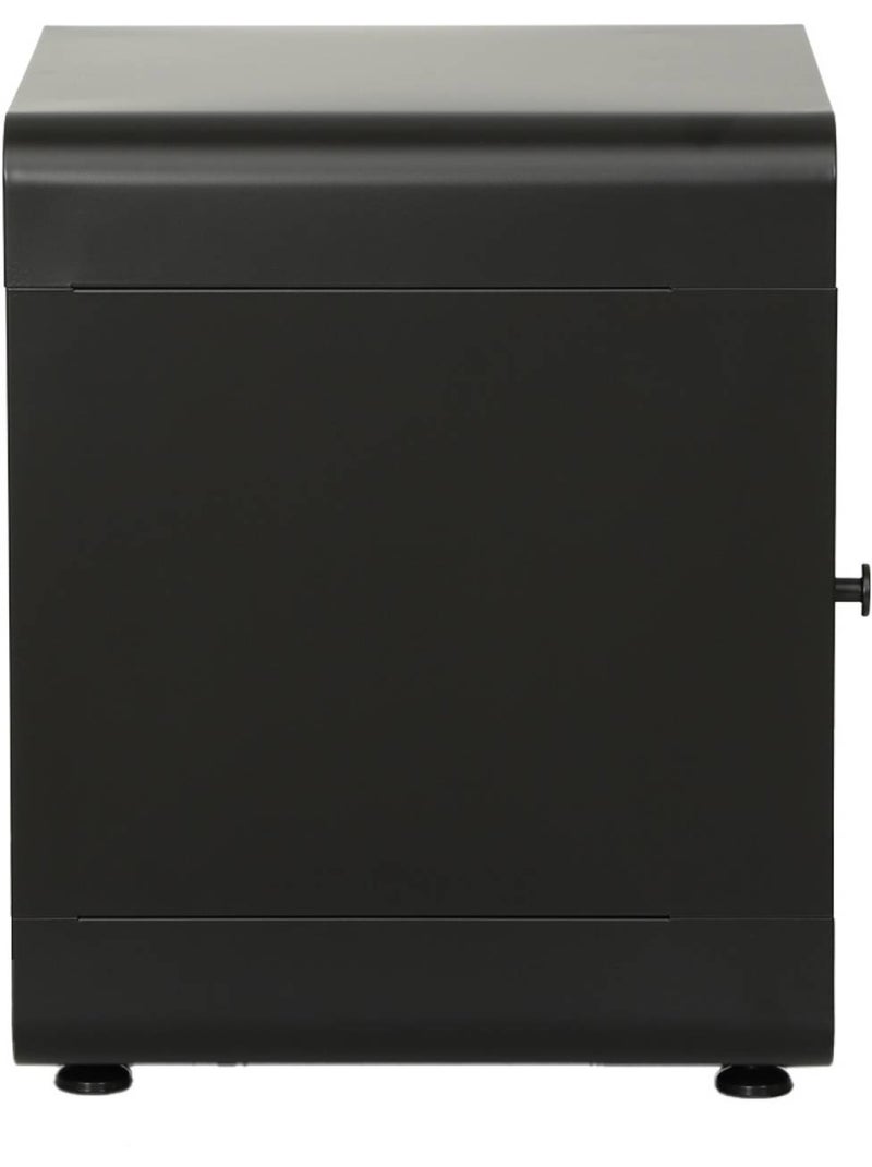 Table de chevet industrielle acier 1 porte tribeca Noir - Kiabi