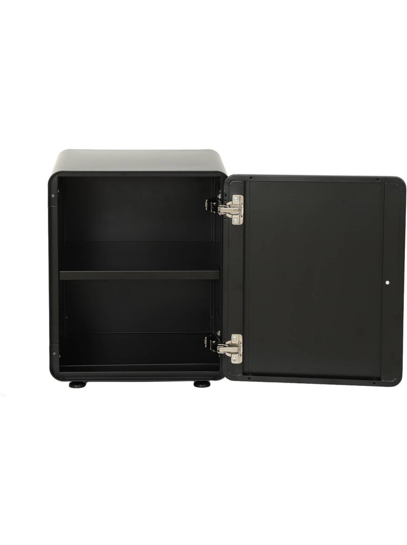 Table de chevet industrielle acier 1 porte tribeca Noir - Kiabi