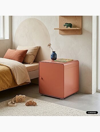 Table de chevet industrielle acier 1 porte tribeca
