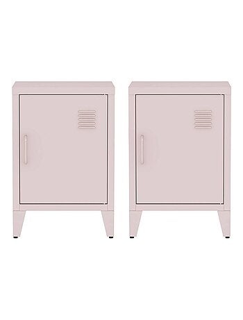 Table de chevet industrielle métal 1 porte (lot de 2) soho