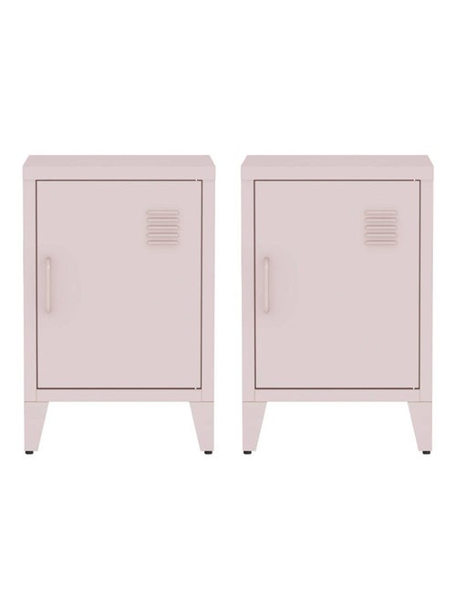 Table de chevet industrielle métal 1 porte (lot de 2) Soho - Kiabi