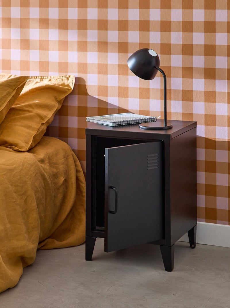 Table de chevet industrielle métal 1 porte Soho Noir - Kiabi