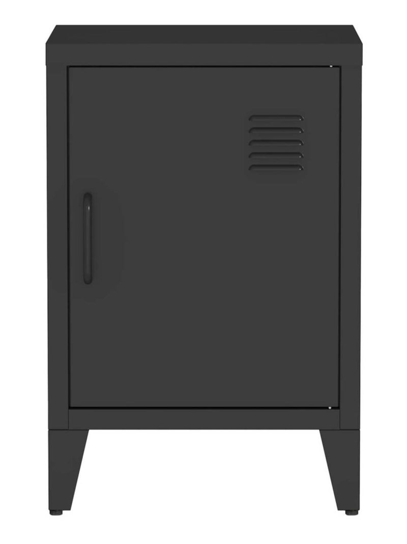 Table de chevet industrielle métal 1 porte Soho Noir - Kiabi